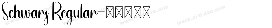 Schwarz Regular字体转换
